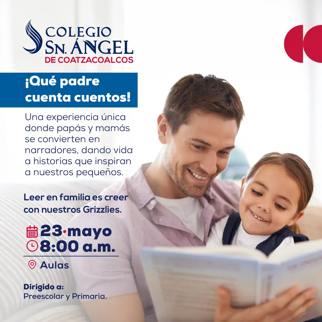 Qué padre cuenta cuentos - Colegio Sn Ángel Coatzacoalcos