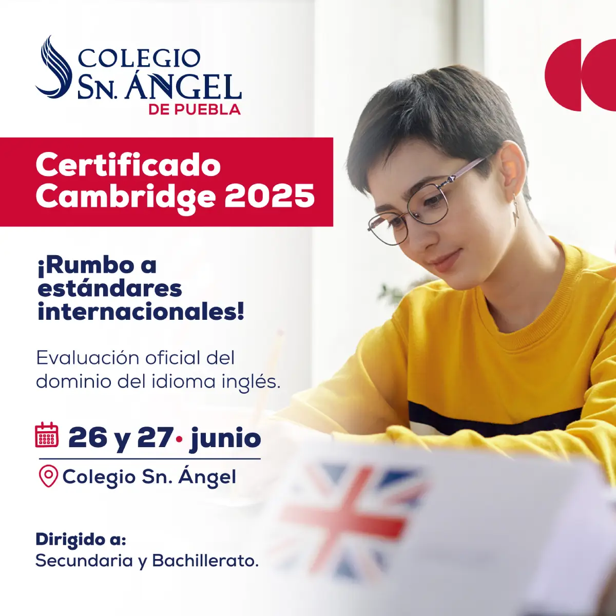 Certificado Cambridge 2025 Colegio Sn Ángel Puebla