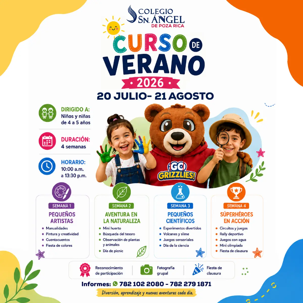 Cursos de Verano 2026 - Colegio Sn Angel Poza Rica